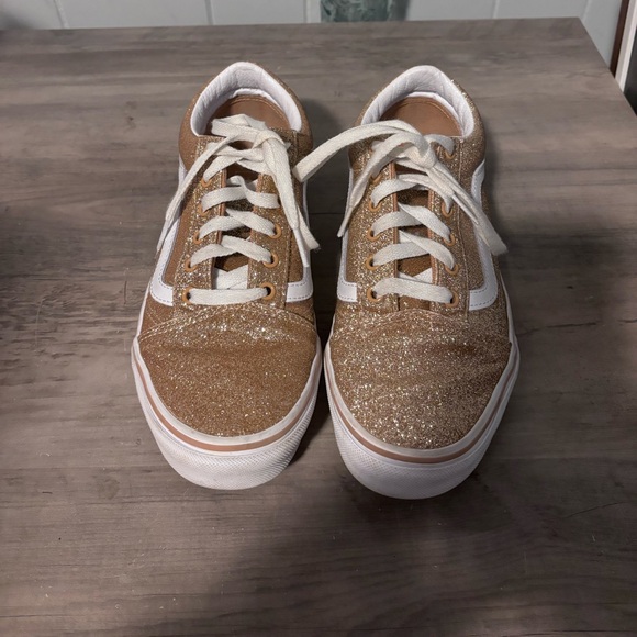 Gold sparkly vans - Picture 3 of 9